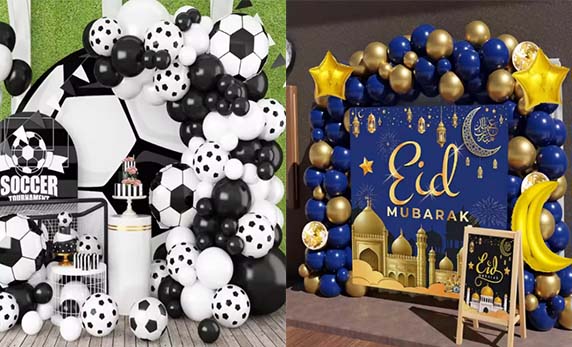 ہم بیلون زنجیروں کو اپنی مرضی کے مطابق بنا سکتے ہیں