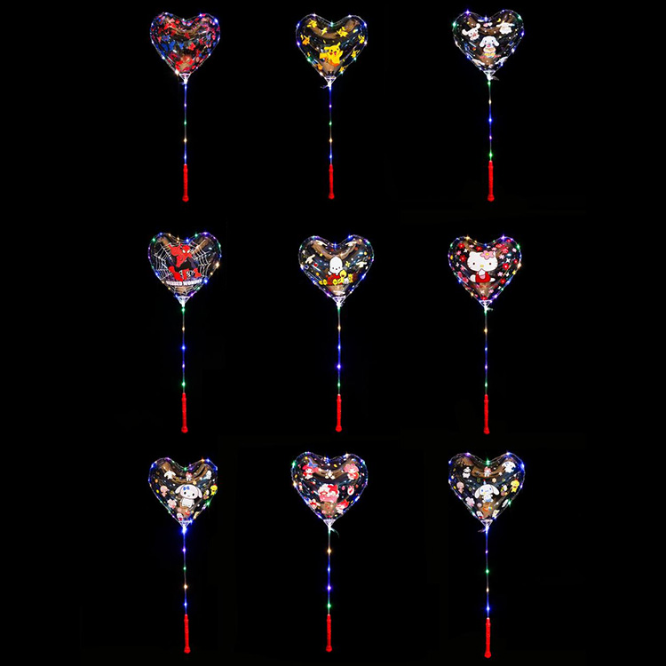 دل کے سائز کا طباعت شدہ بابو غبارے