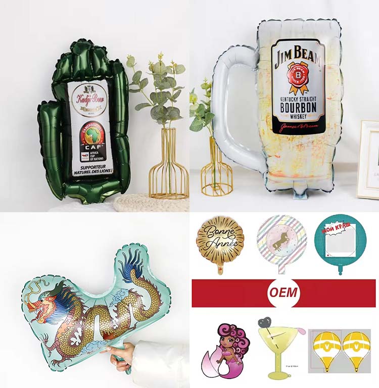 Printed aluminum foil balloons