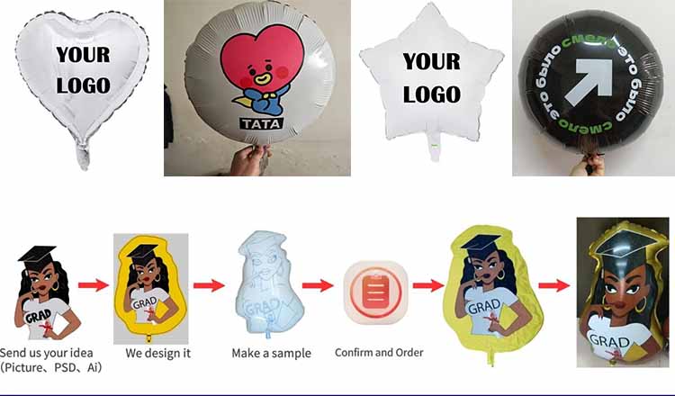 Printed foil balloon