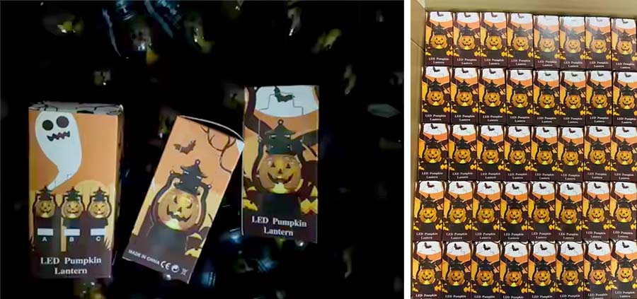 Electronic oil lamp packaging