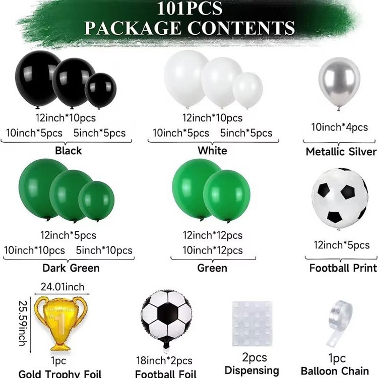 Football Themed Balloon Arch Kit4 Football Themed Balloon Arch Kit4
