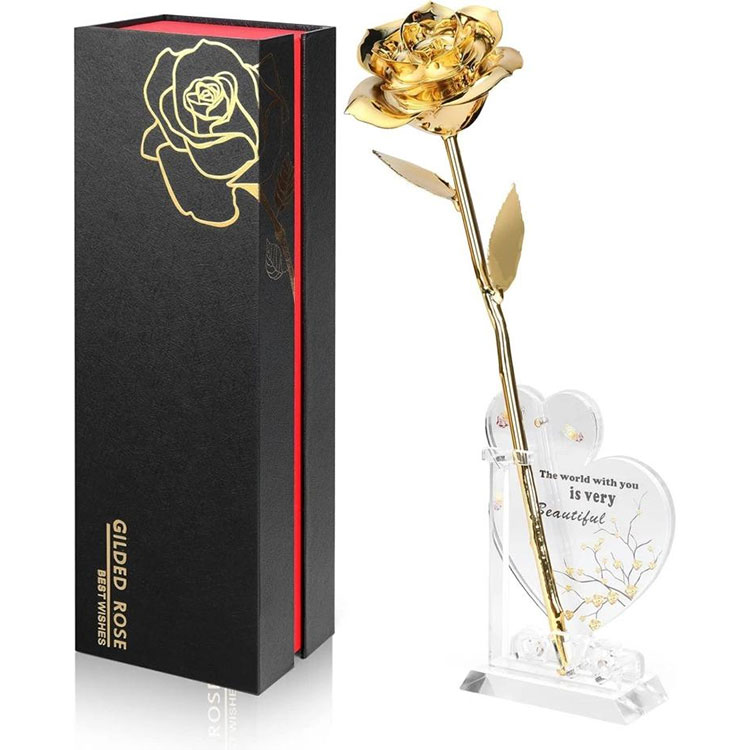 اصلی گلاب 24k گولڈ میں ڈوب گیا۔